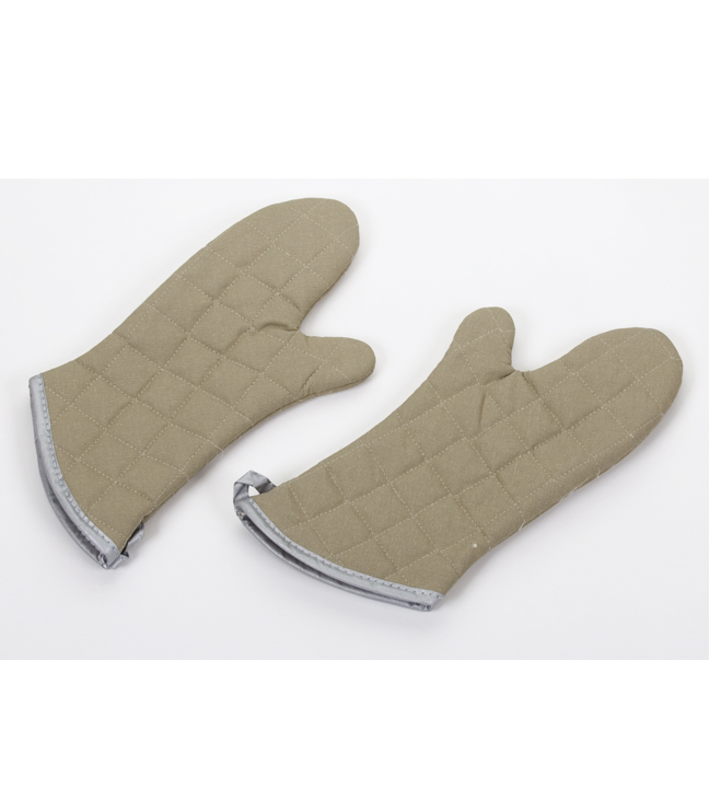 Tan Flameguard Oven Mitts 17"